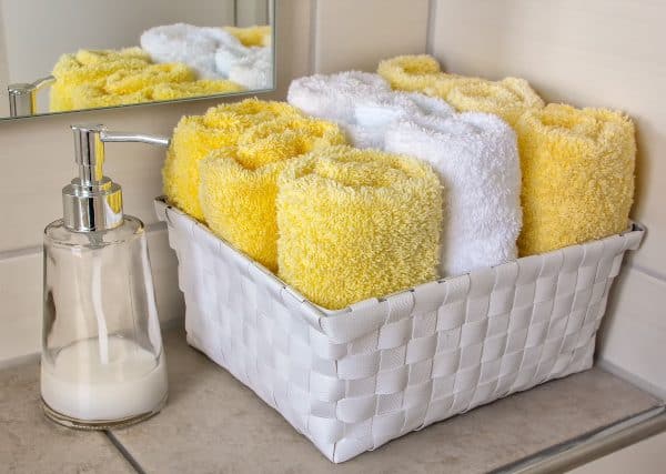 Clean Towels in A Basket