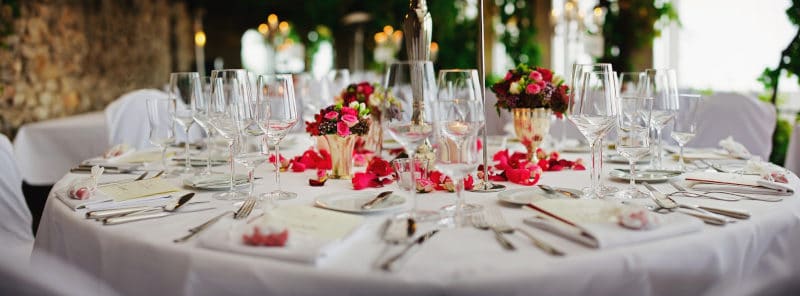 Table Setting at Wedding Reception